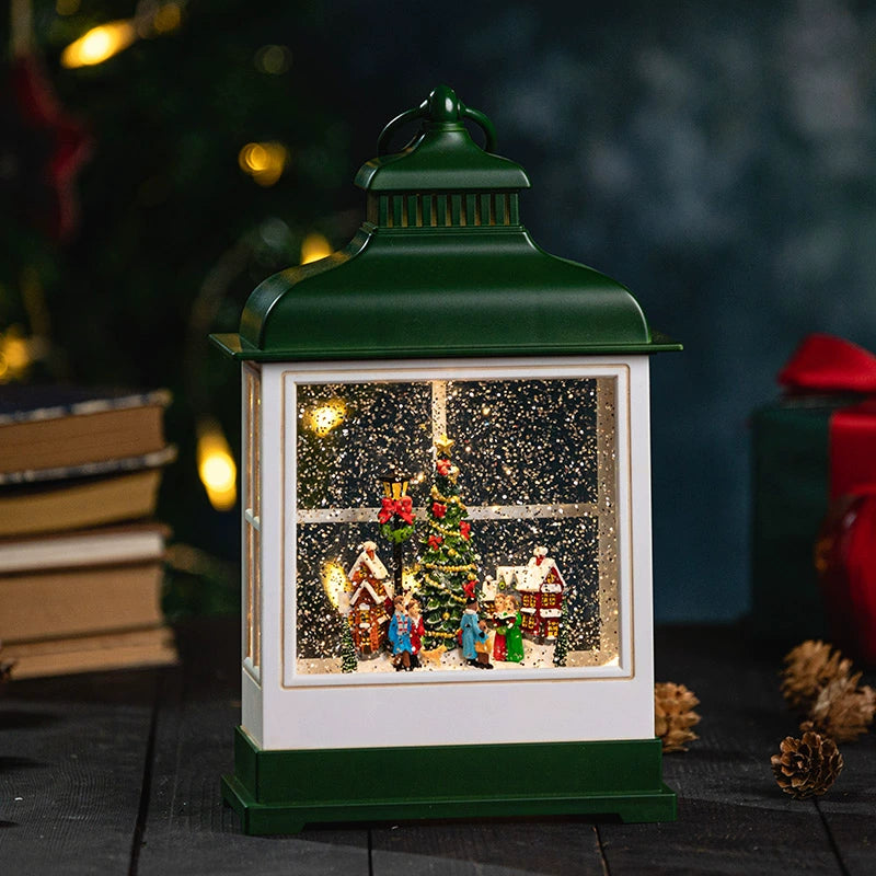 Christmas Tree Decoration Scene Decoration Decoration Elderly Snowflake Desktop Small Night Lamp Kids Gift Decoration Atmosphere
