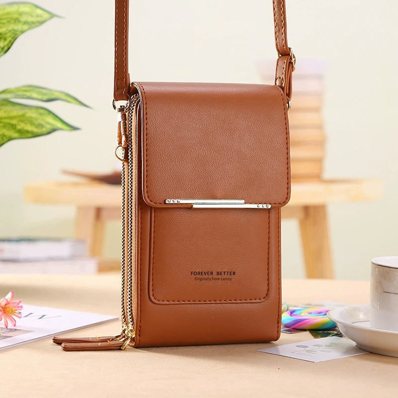 2025 New Arrival Ladies Phone Bag Touch Screen Can Hold Change Card Large Capacity High-End Crossbody Small Shoulder Bag