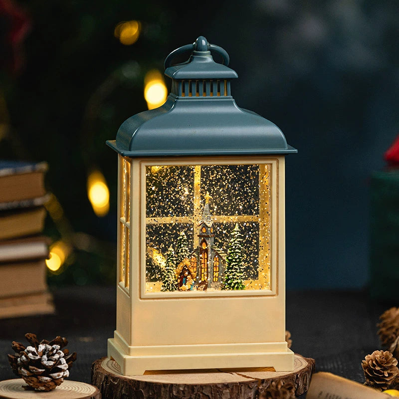 Christmas Tree Decoration Scene Decoration Decoration Elderly Snowflake Desktop Small Night Lamp Kids Gift Decoration Atmosphere