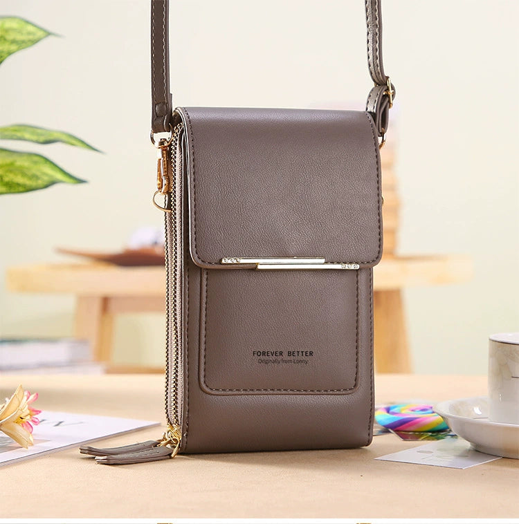 2025 New Arrival Ladies Phone Bag Touch Screen Can Hold Change Card Large Capacity High-End Crossbody Small Shoulder Bag