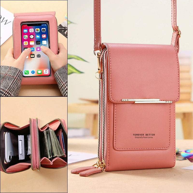 2025 New Arrival Ladies Phone Bag Touch Screen Can Hold Change Card Large Capacity High-End Crossbody Small Shoulder Bag