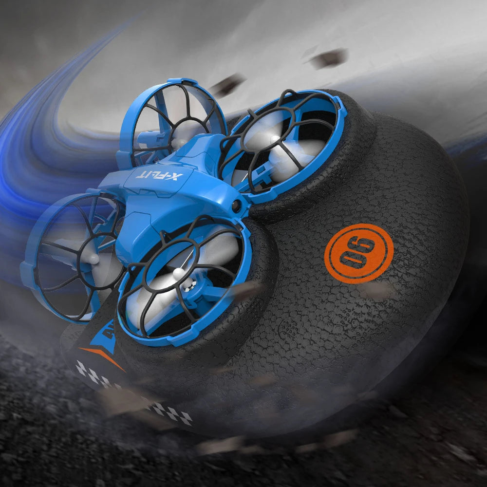 2.4G JJRC 4-rotor drone with multiple modes of gameplay, 360 ° rolling sea, land, and air three in one children's toy