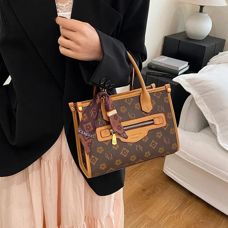 2025 New Womens Minimalist Tote Bag Large Capacity Practical Design Perfect Companion for Daily Commuting Travel