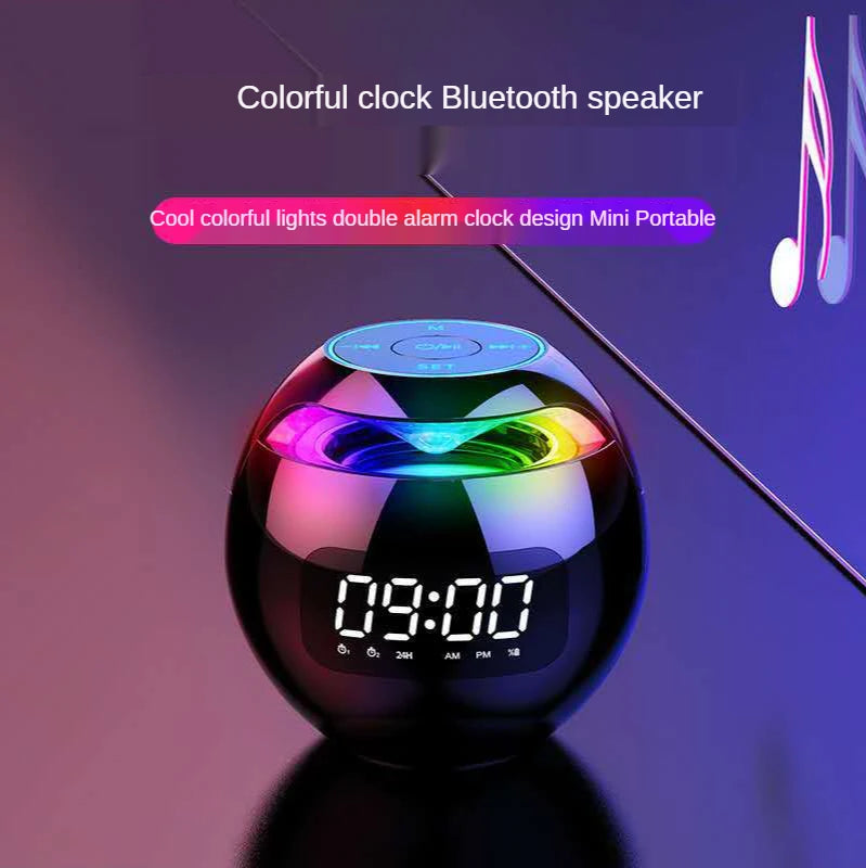 G90 New Clock Colorful Bluetooth Speaker Mini Portable Household Ball Card Lock and Load Spray Bluetooth Speaker