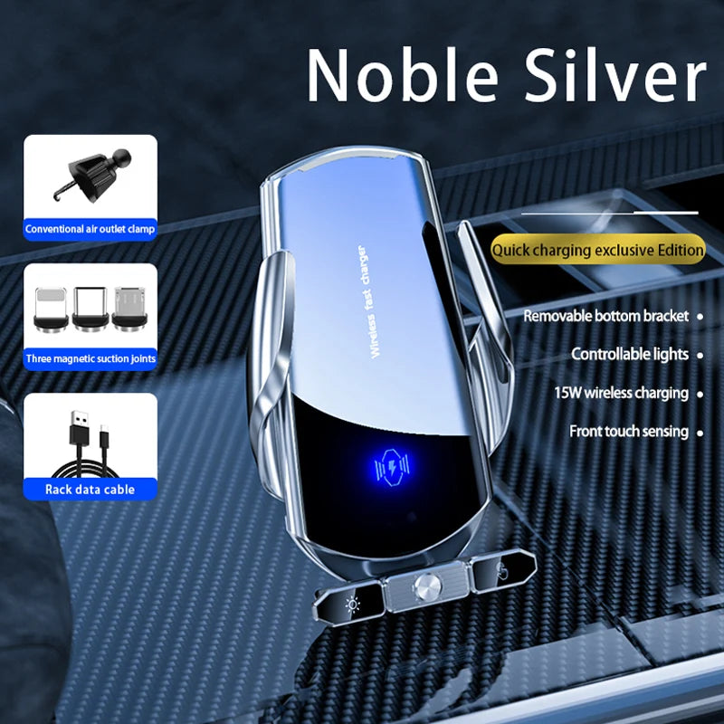 Car Magnetic Cell Phone Holder wireless charger Mobile Phone Stand in Car GPS Support 360° Rotatable Mount For iPhone 14 Xiaomi