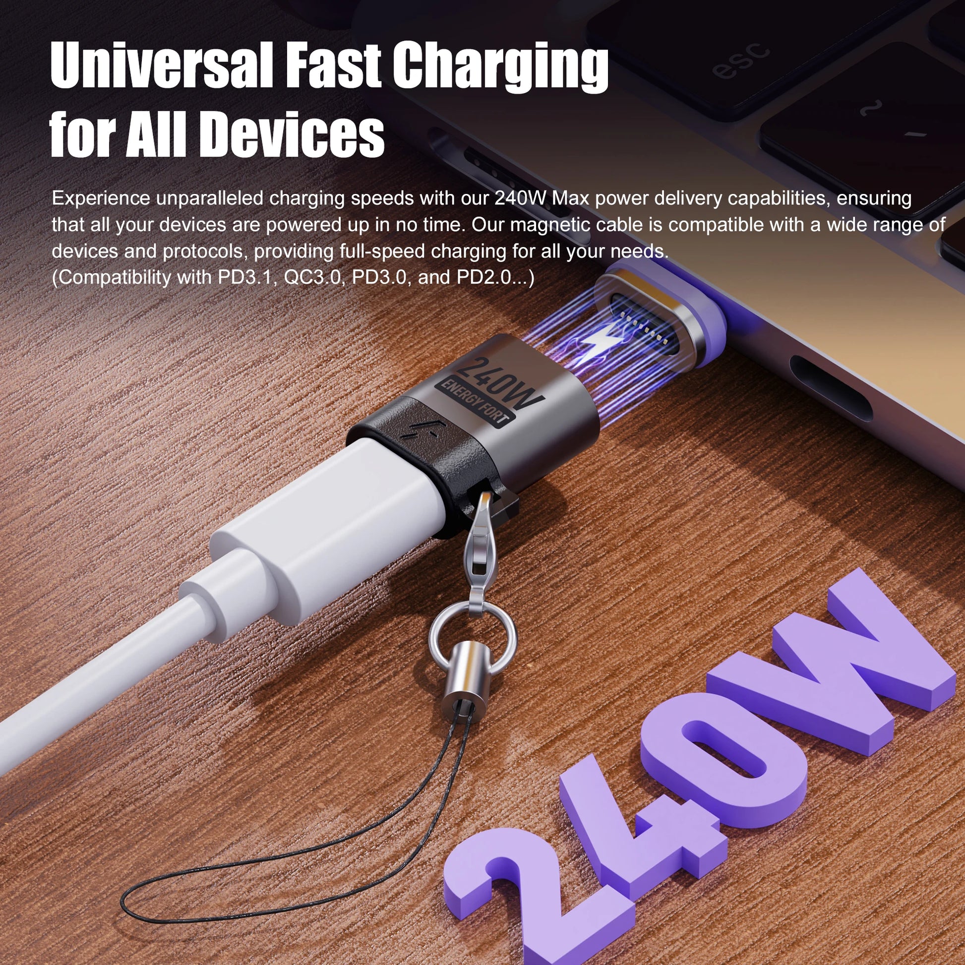 240W Quick Fast Charging Magnetic Adapter for ipad Xiaomi 120W 100W Laptop bend Cable extend Strong Magnet Replace for Magsafe