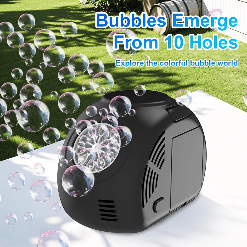 10 hole fully automatic bubble machine for children's kindergarten outdoor activities bubble toy without battery bubble water