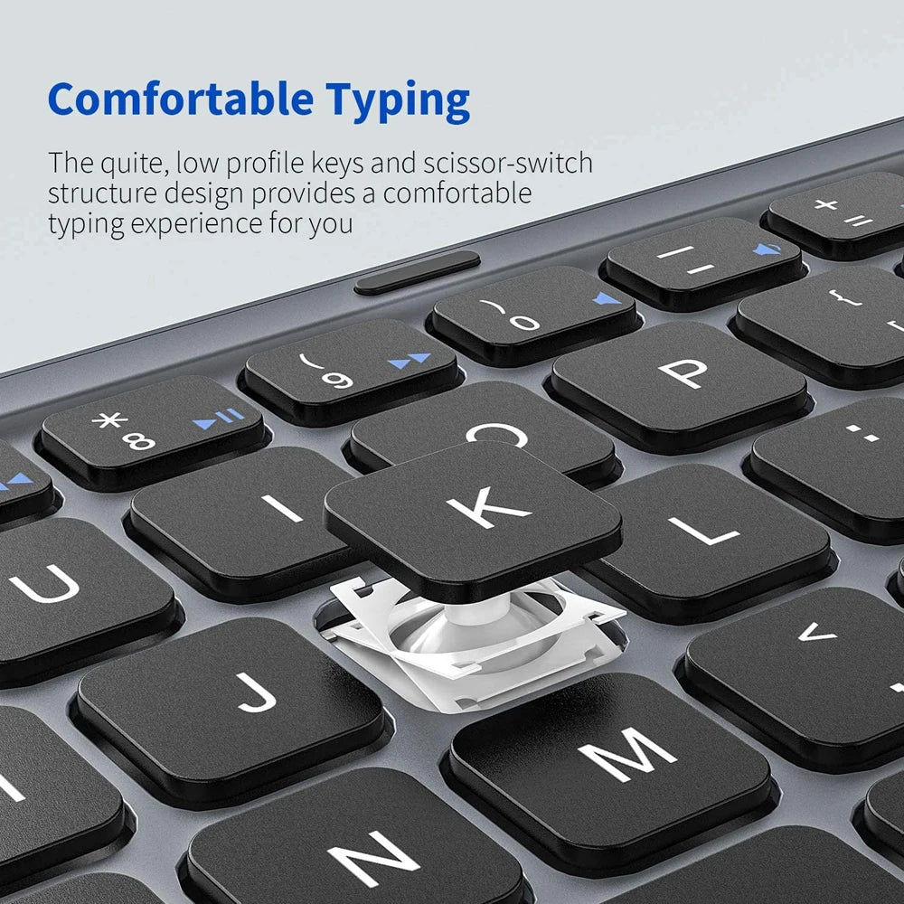 Portable Mini Three Folding Wireless Bluetooth Keyboard Foldable Touchpad Keypad for IOS Android Windows ipad Tablet Laptop