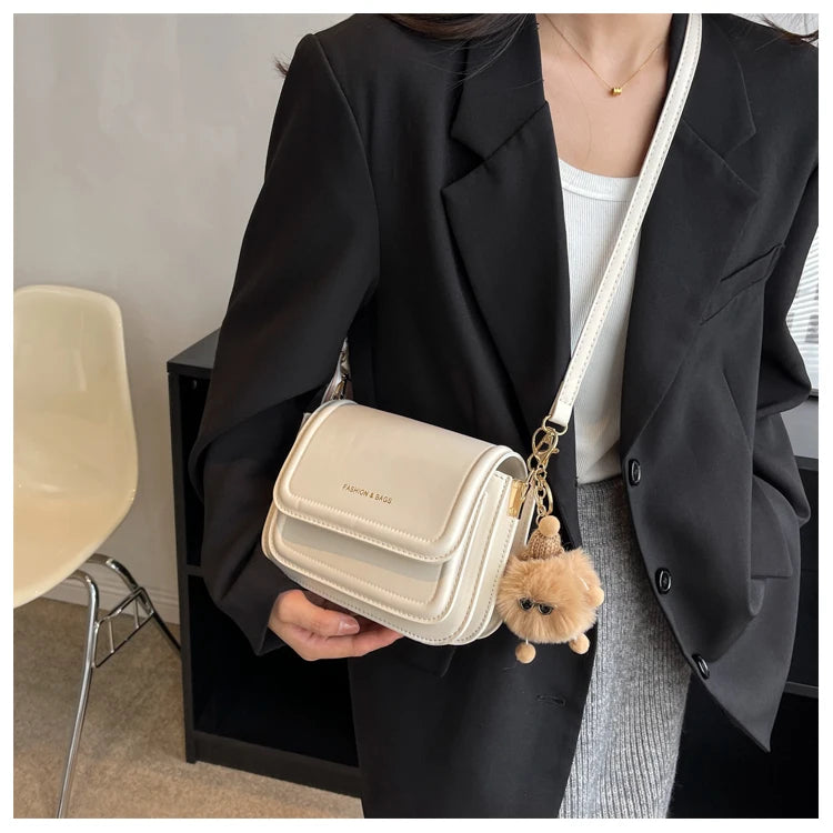 Leather Shoulder Bag Purse for Women - Fashion Crossbody Bags Underarm Bag Small Square Satchel Handbag