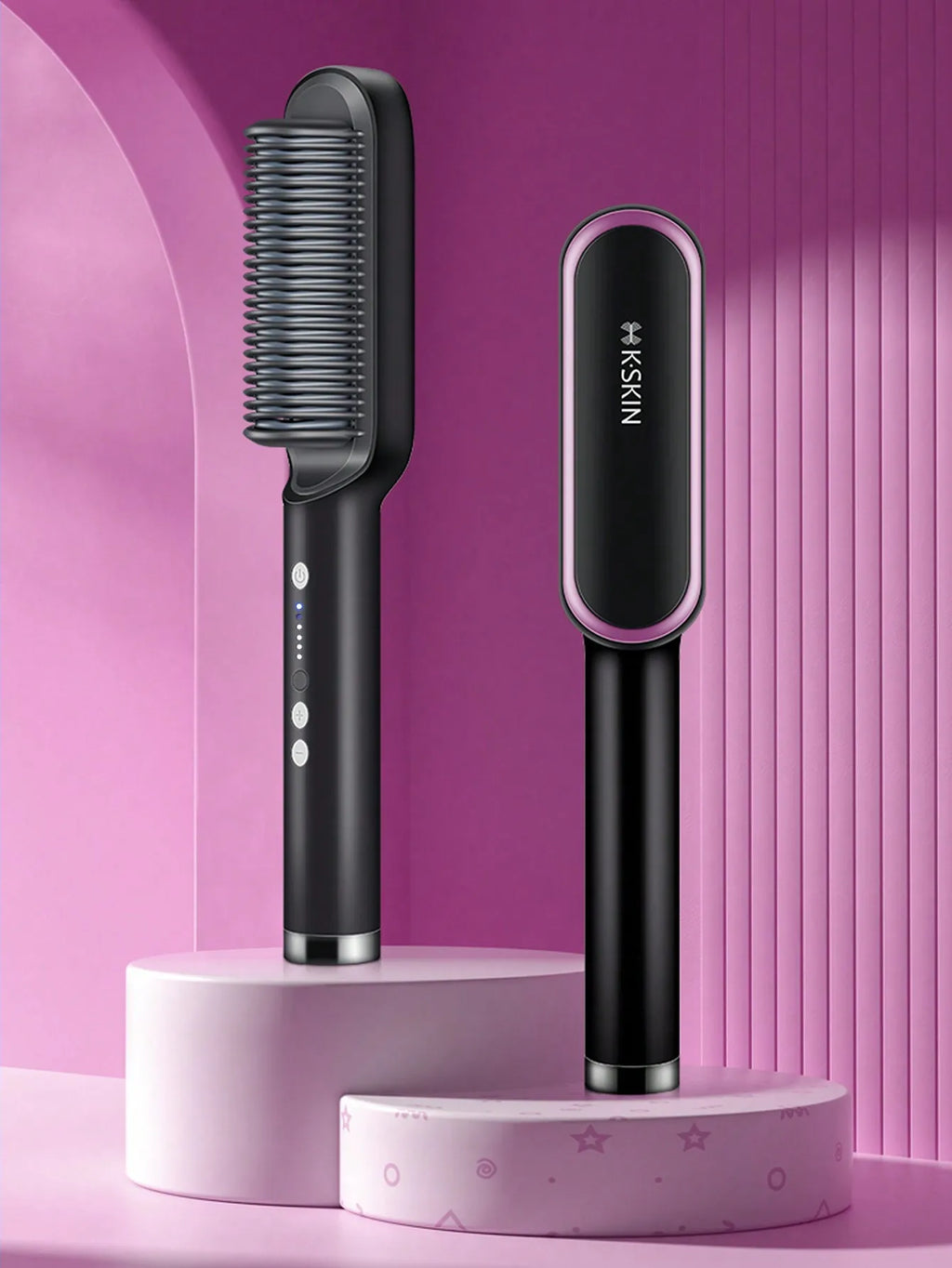 Upgrade 2-in-1 Portable Electric PTC Multi-function Quick Hot Pro Hair Straightener Dropshipping