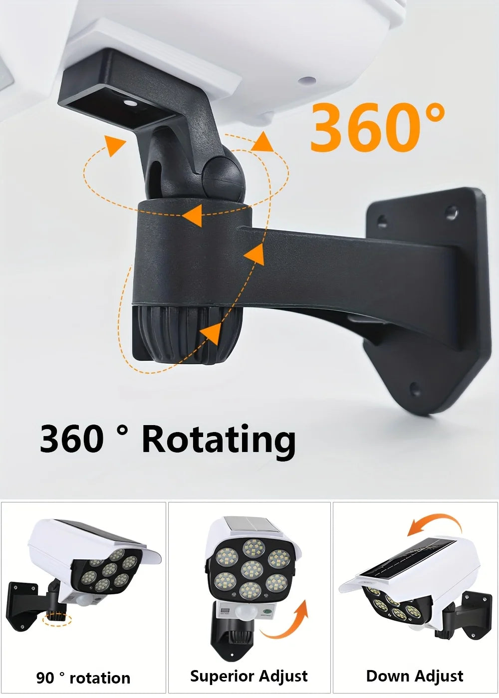 Outdoor Motion Sensor Solar Lights 2000 Lumens 77LED Solar Motion Sensor LED Light Outdoor Camera Wireless Security Floodlights