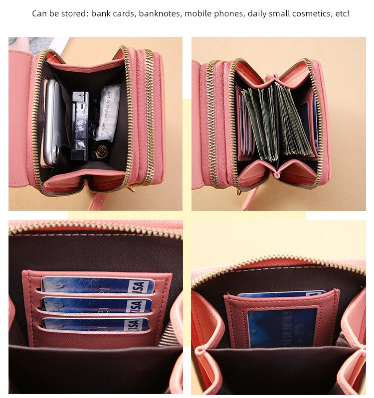 2025 New Arrival Ladies Phone Bag Touch Screen Can Hold Change Card Large Capacity High-End Crossbody Small Shoulder Bag