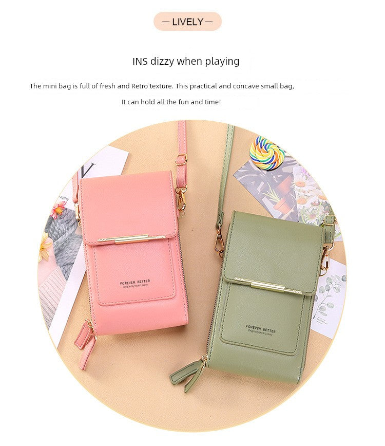 2025 New Arrival Ladies Phone Bag Touch Screen Can Hold Change Card Large Capacity High-End Crossbody Small Shoulder Bag