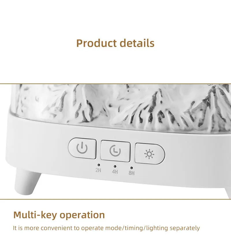 Portable Table Light With Flame Aroma Humidifier For Bedroom Decoration Galaxy Atmosphere Colorful Flame Night Light For Room