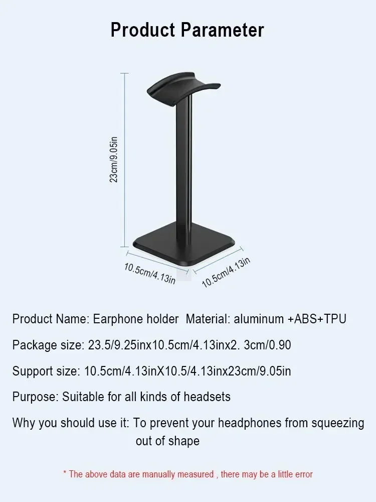 VIKEFON Head-Mounted Headphone Stand Stylish Detachable Headset Holder For Airpods Max Beats Bose Sennheiser Display Stand
