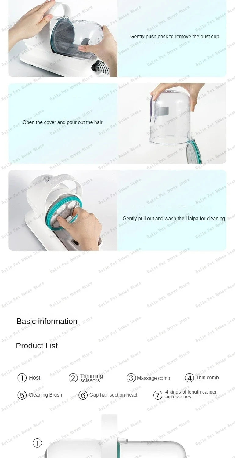 Pet Hair Trimmer  Pet Grooming Instrument Comb, Shave and All-in-one Multifunctional Cleaning Machine Dog and Cat Comb