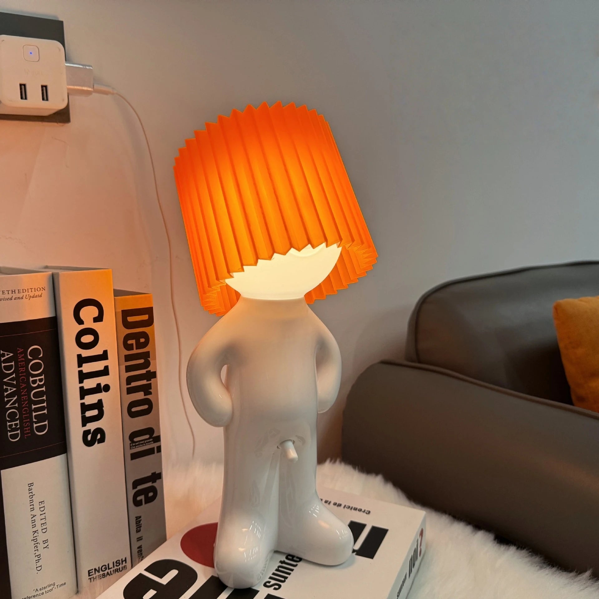 Creative Table Small Book Lights Little Naughty Boy Night Light Shy Man Lamp for Children Home Room Bedside Desk Decoration Gift