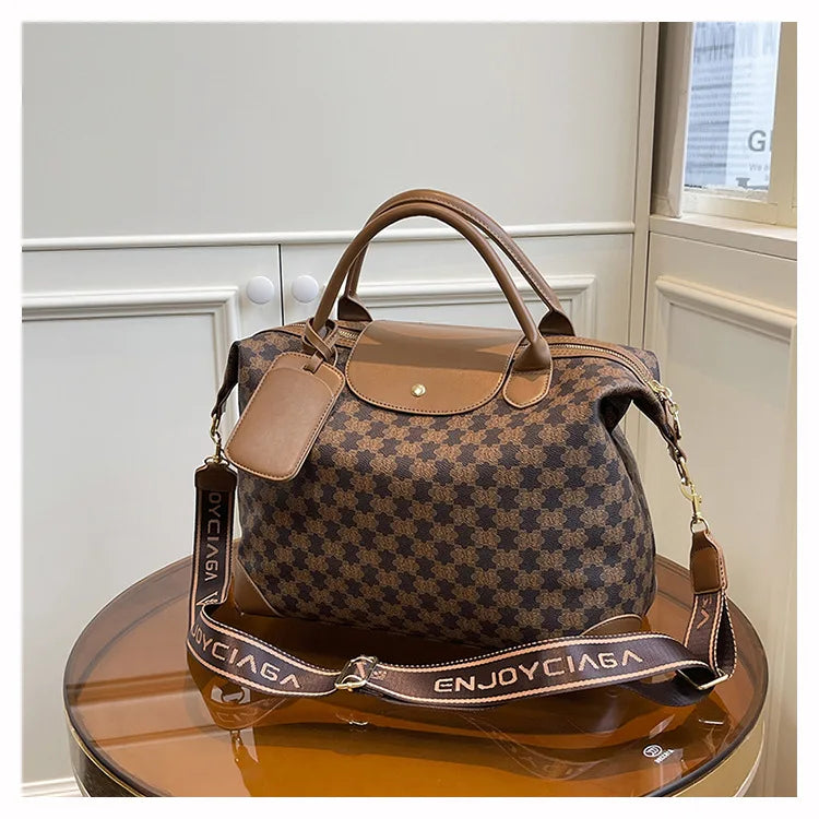 2025 New Large-Capacity Portable Tote Bag — Fashionable, Leisure & Travel-Ready, Versatile Shoulder/Crossbody Bag for Women