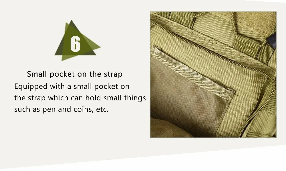 Men's outdoor Chest bag Camouflage Shoulder Bag Sling Backpack 900D Oxford Mountaineering Camping Fishing Trekking