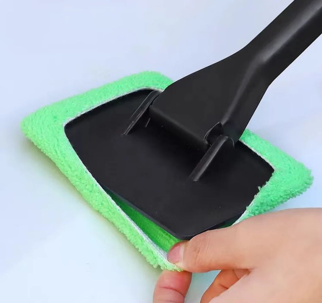 Car Window Cleaner Brush Auto Interior Glass Wash Wiper Multi Functional Household Glass Cleaning Brush  Reusable Cloth Pad