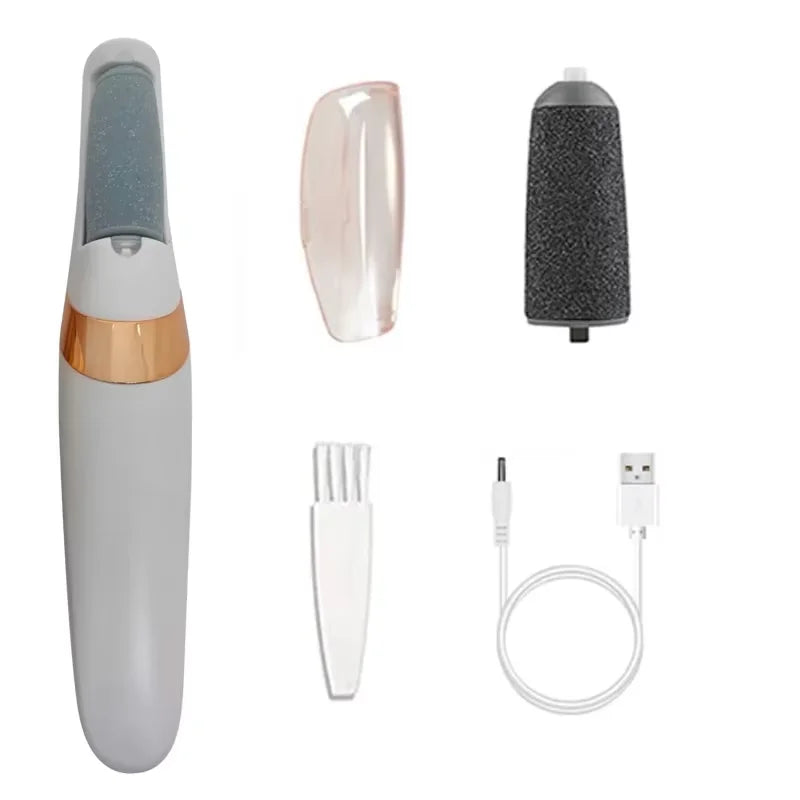 Rechargeable Electric Foot File 1+10 Set Callus Remover Machine Pedicure Device Foot Care Tools For Heels Remove Dead Skin black