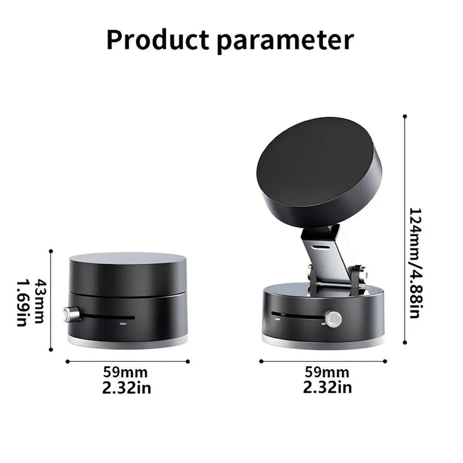Vacuum Car  Magnetic Phone Holder Suction Cup Adjustable Phone Stand for iphone 16 pro Foldable Cell Navigation Support Bracket