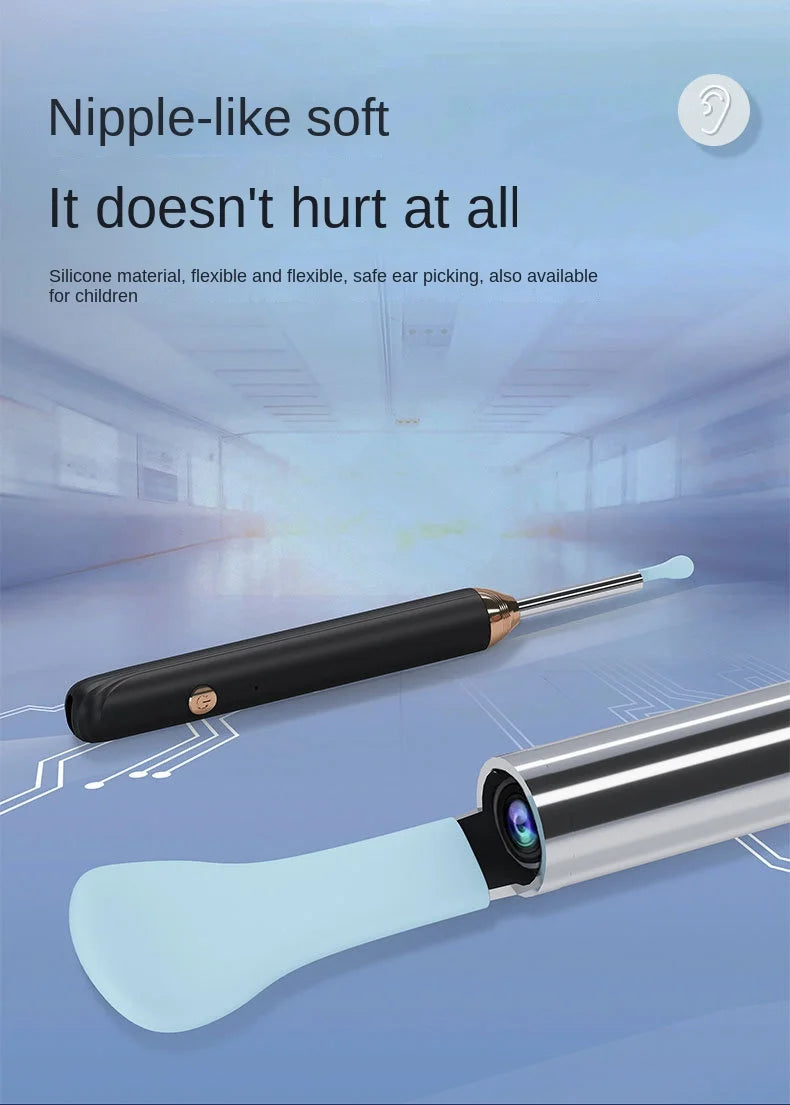 Tinsol Smart Visual Ear Cleaner 1296P Ear Sticks Otoscope USB C Charging Endoscope Wax Removal Tool Earpick Camera Health Care