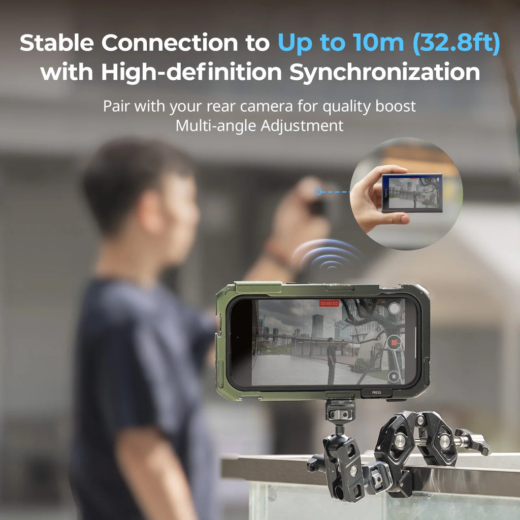 SmallRig Phone Monitor Screen with Wireless Control, Video Monitor w Cold Shoe Real-Time Screen Sharing for iPhone 17for MagSafe