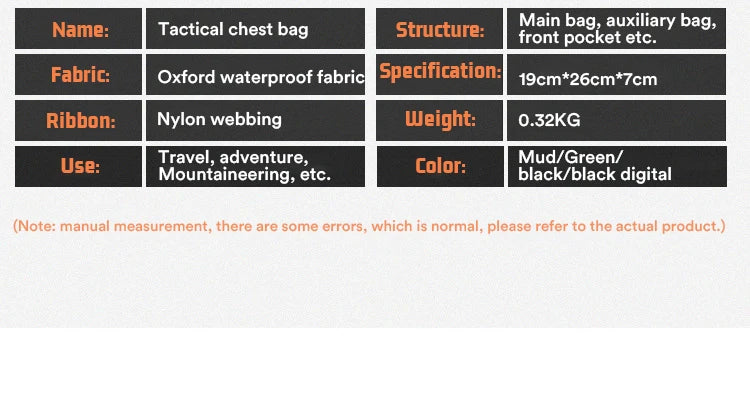 Outdoor Shoulder Chest Bag Concealed Carry Sling Crossbody Convertible Backpack for Hunting Camping