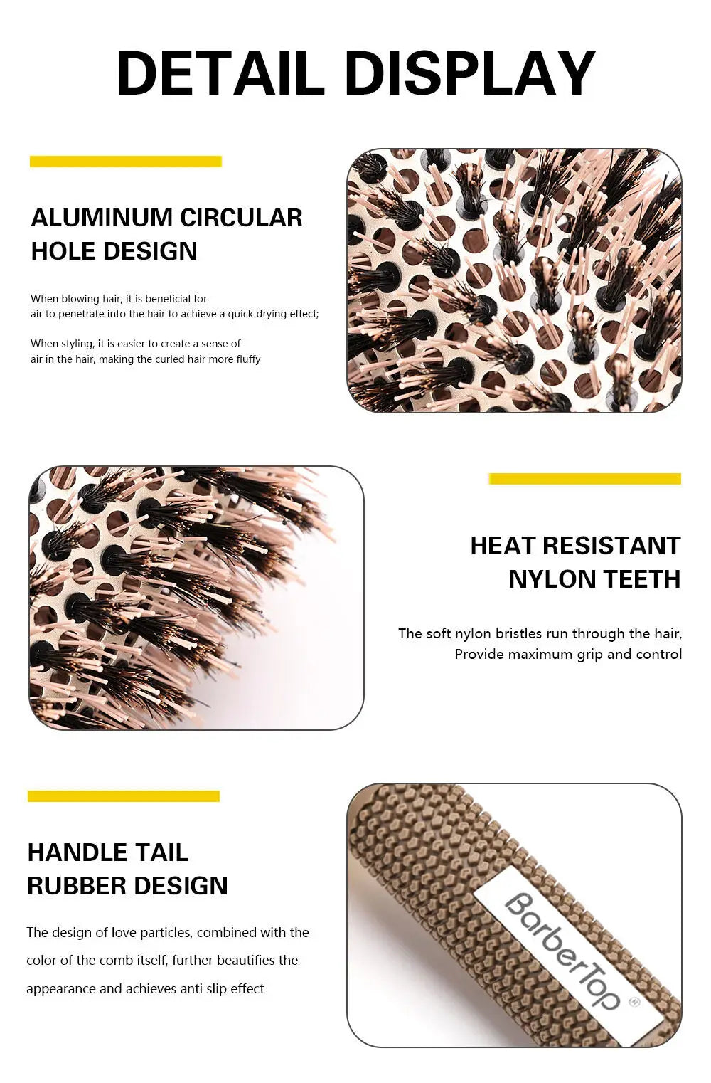 Pro Salon Hairdressing Comb Women's Curling Hairbrush Cylindrical Hairdresser Brushes Barbershop Styling Tool Accessories Tools