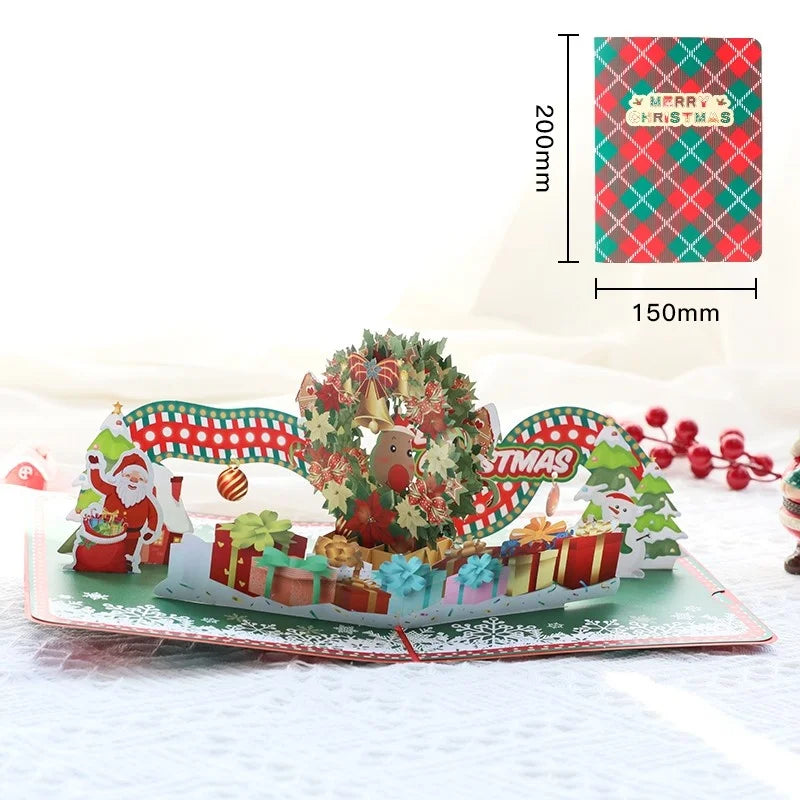 Handmade Christmas Gift Card Creative Design 3D Stereos High-end Blessing Small Thank You Card Festive Party Supply