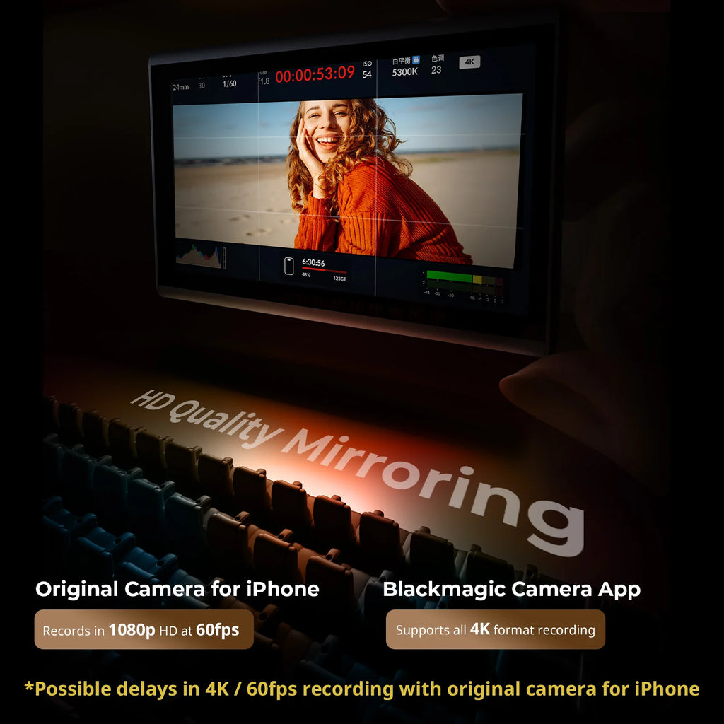 SmallRig Phone Monitor Screen with Wireless Control, Video Monitor w Cold Shoe Real-Time Screen Sharing for iPhone 17for MagSafe