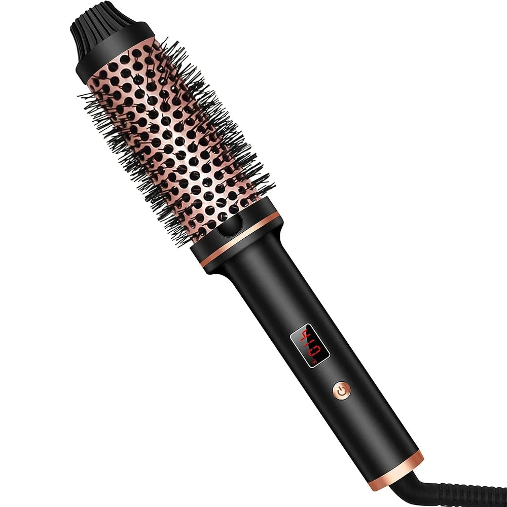 Valentine Gift Hair Curler Straightener Electric Hair Brushes Hot Comb Professional Curling Iron Heated Anti-Scald Thermal Brush