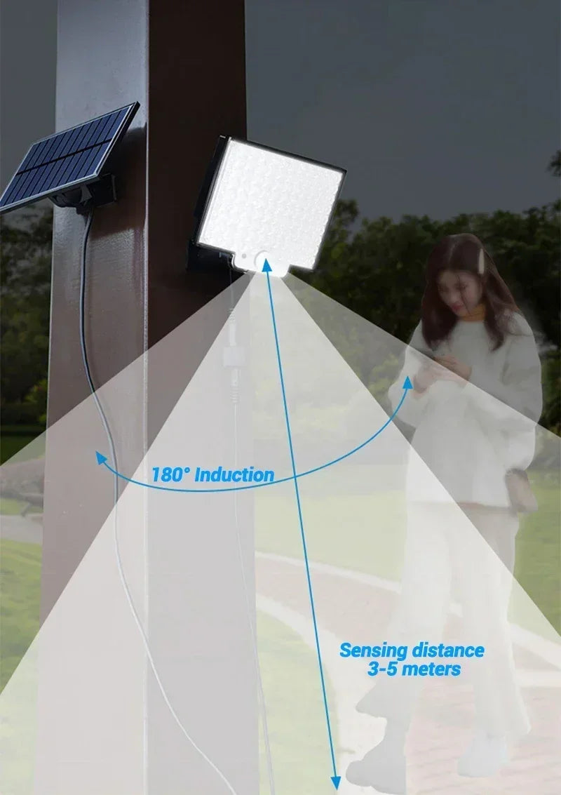 1-2pcs Super Bright 234LED Solar Light, IR Sensor Street Light, Decorative Wall Light, Multiple Switch Modes with Remote Control