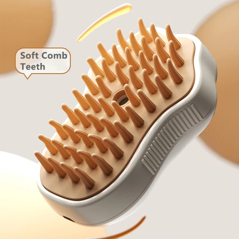 3 in 1 Steamy Pet Dog Brush Cat Steam Brush Electric Spray