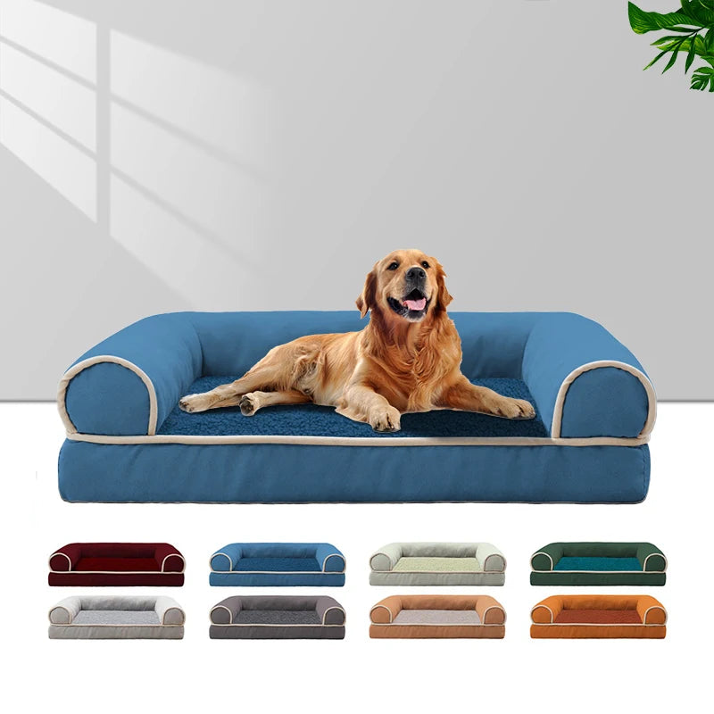 Winter Pet Dog Bed Sofa Deep Sleep Memory Foam Dog Bed Small Medium Large Square Thickened Warm Mat Kennel Dog Products