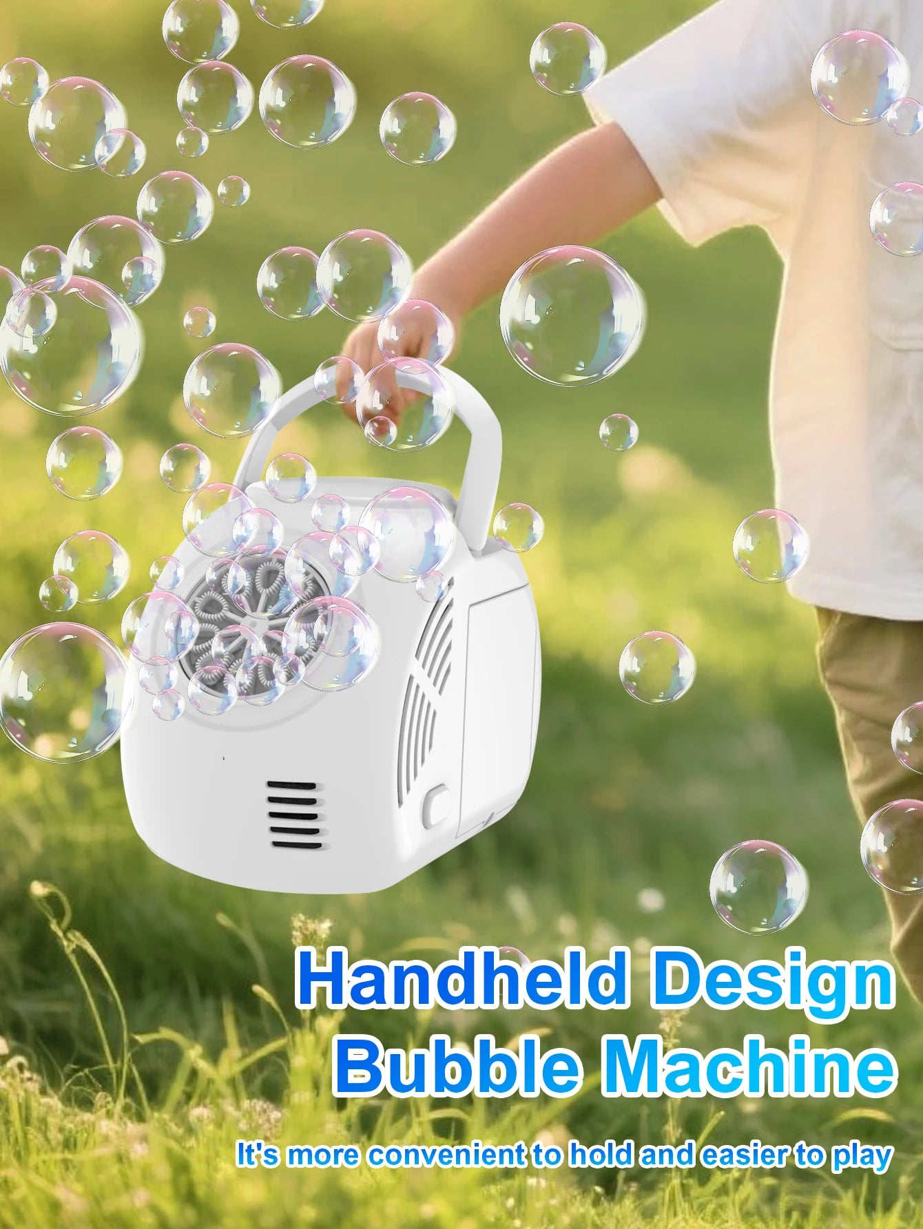 10 hole fully automatic bubble machine for children's kindergarten outdoor activities bubble toy without battery bubble water