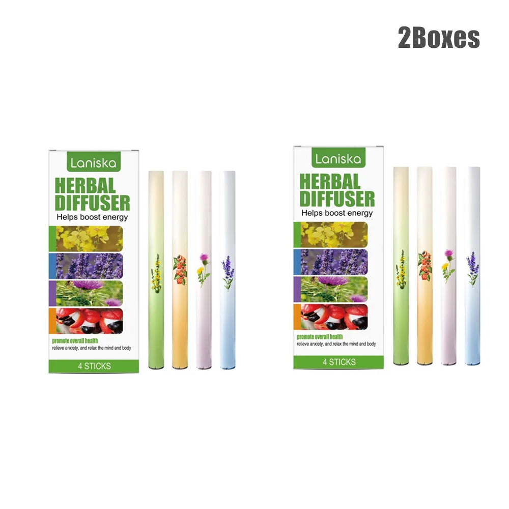 Herbal Diffuser Natural Herbal Energy Bar Lung-Clearing Ingredients Improve Respiratory Health Relieves Fatigue 4bars/Box