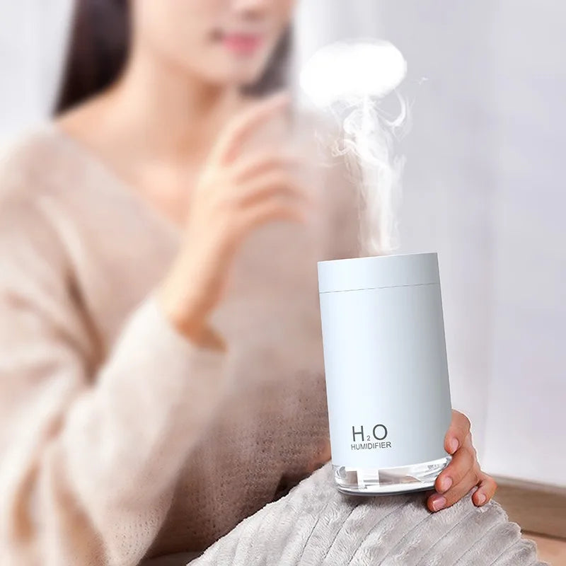 250ml New Creative Smoke Ring Air Humidification USB Mini Jellyfish Humidifier Protable Car Mist Spray Diffuser Night Light Home