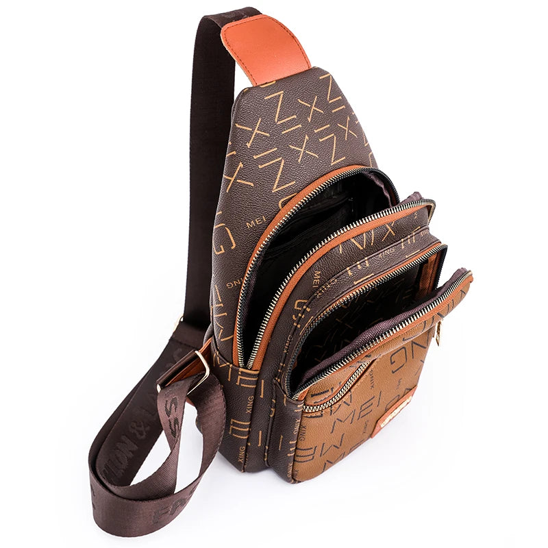 Women Bag new fashion Chest Bags for Women Ladies Sling Pack Chest Pack PU Leather Crossbody Bag Short Trip Shoulder Bags Luxury