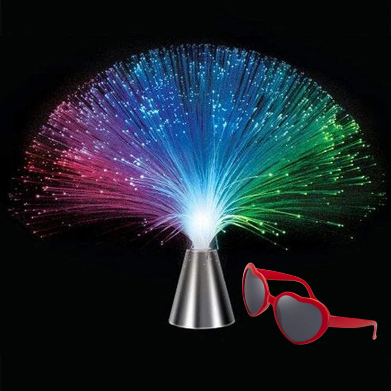 Colorful Fiber Optic Lamp LED Starlight Atmosphere Light Color Changing Crystal Night Light Wedding Party Christmas Decor Lamp