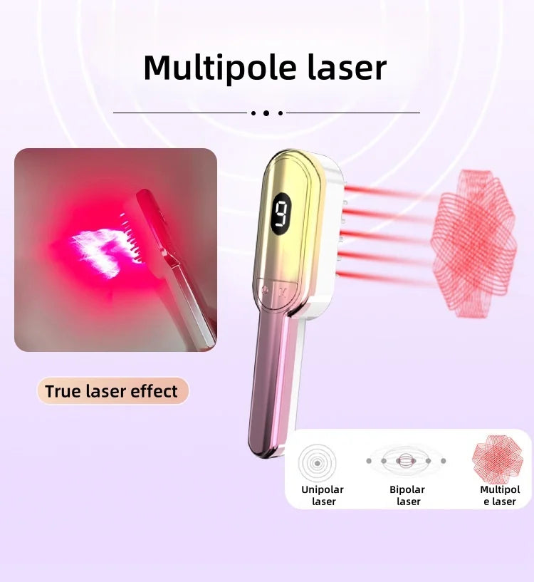 Laser hair comb Electric Vibration Massage Comb Red Light Therapy Hair Growth Massage Scalp Brush Liquid Oil Applicator