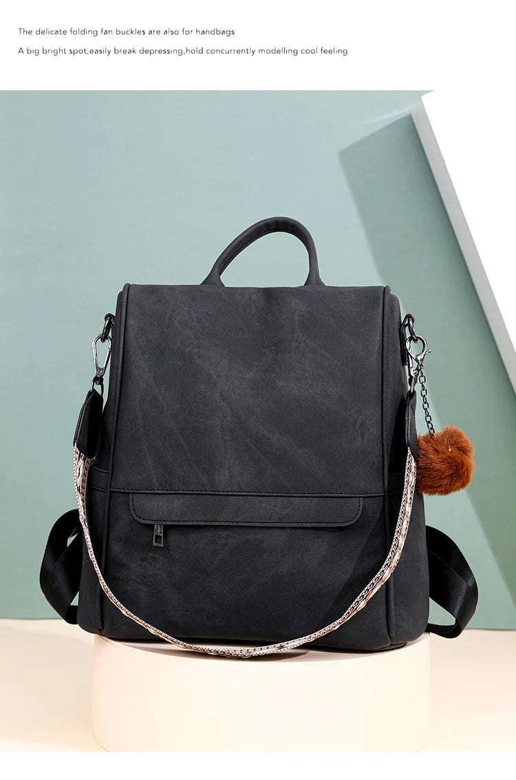 Womens Purse Leather Backpack Purse for Women Fashion Backpack Ladies Designer Ladies Shoulder Bags for Travel College Work