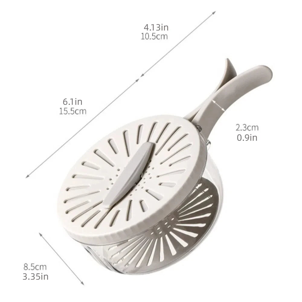 Folding Handle Rice Washing Drain Basket Multi-function with Lid Fruit Vegetable Washing Bowl 2 In 1 Plastic Fruit Strainer