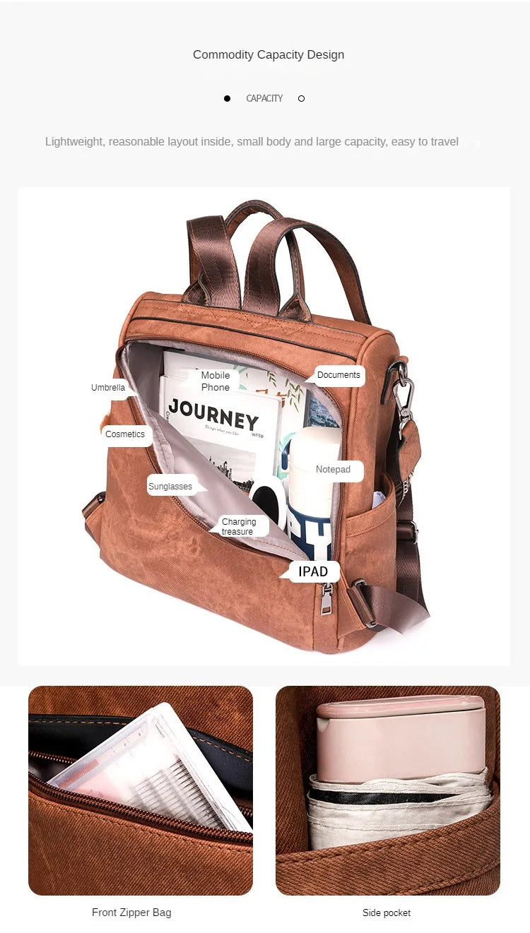 Womens Purse Leather Backpack Purse for Women Fashion Backpack Ladies Designer Ladies Shoulder Bags for Travel College Work