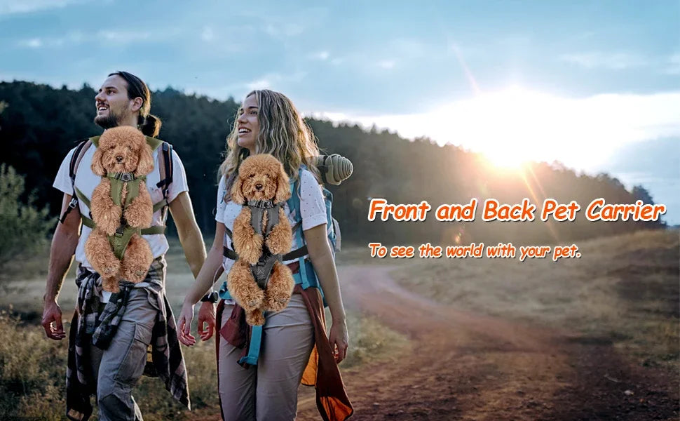 TAILUP Pet Carrier Backpack for Dogs Cat Thickened Sponge Pet Front Dog Carrier Backpacks Portable Puppy Transportation Dog Bag