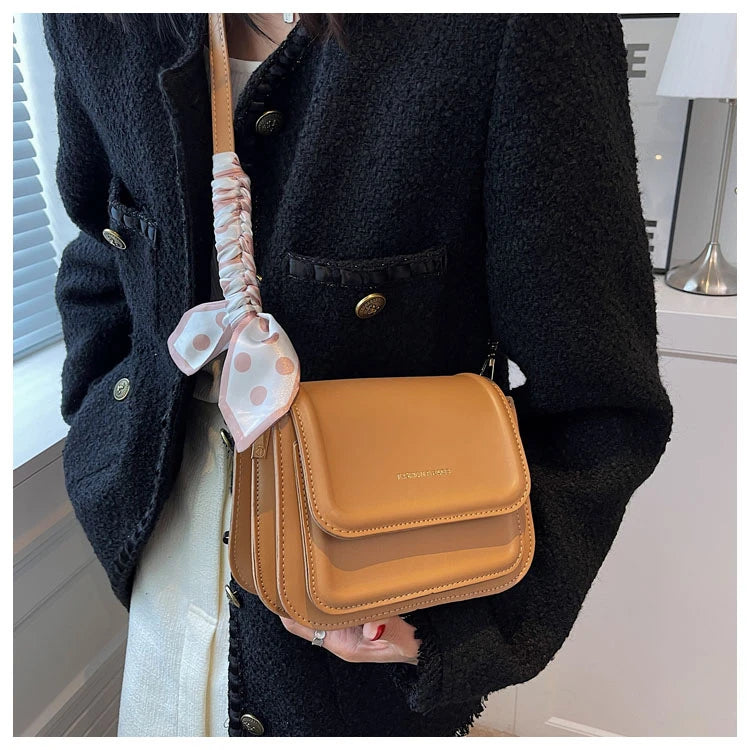 Leather Shoulder Bag Purse for Women - Fashion Crossbody Bags Underarm Bag Small Square Satchel Handbag