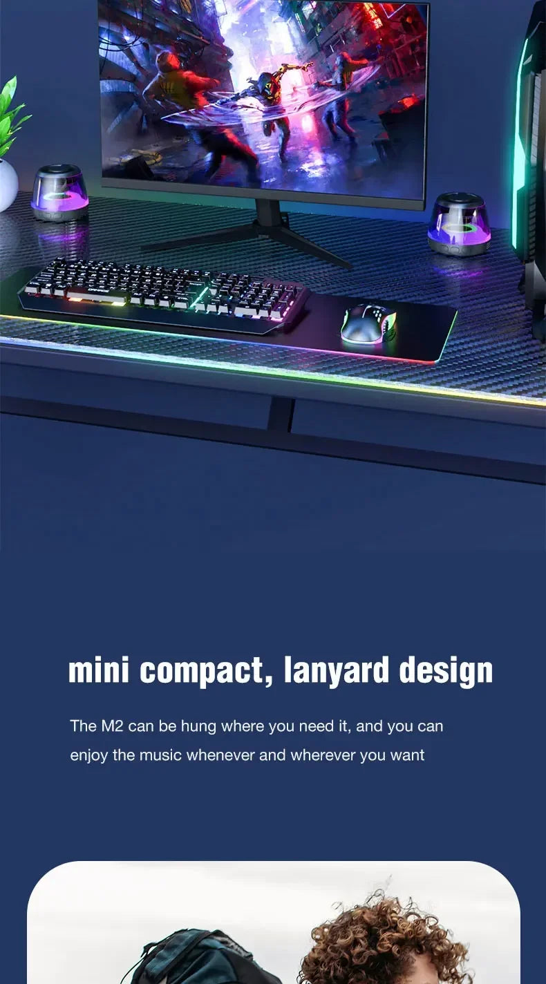 Magnetic Bluetooth Speaker RGB Mini Portable Speaker Magnetic Phone Holder Ring Wireless Sound Box Bluetooth Speaker Tower