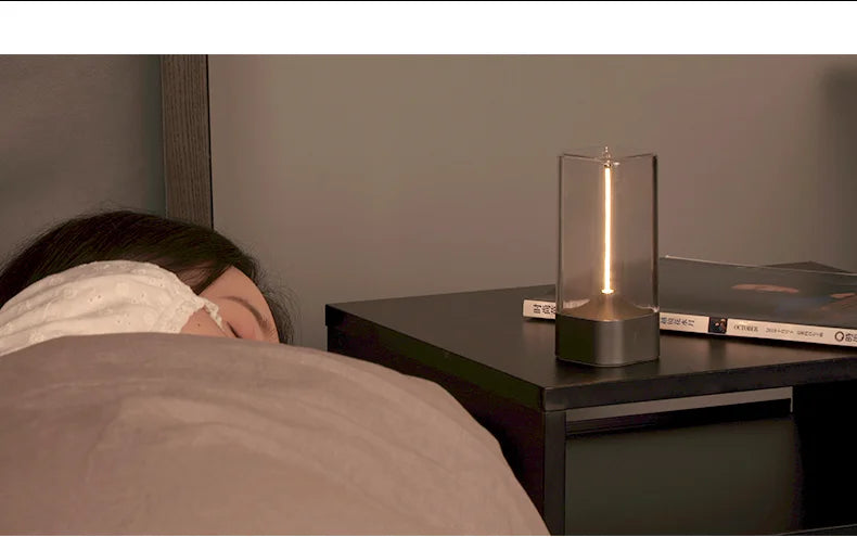 LED Minimalist Cordless Table Lamps 3 Levels Dimmable Rechargeable Camping Atmosphere Light Magnetic Filament Wireless Lamp