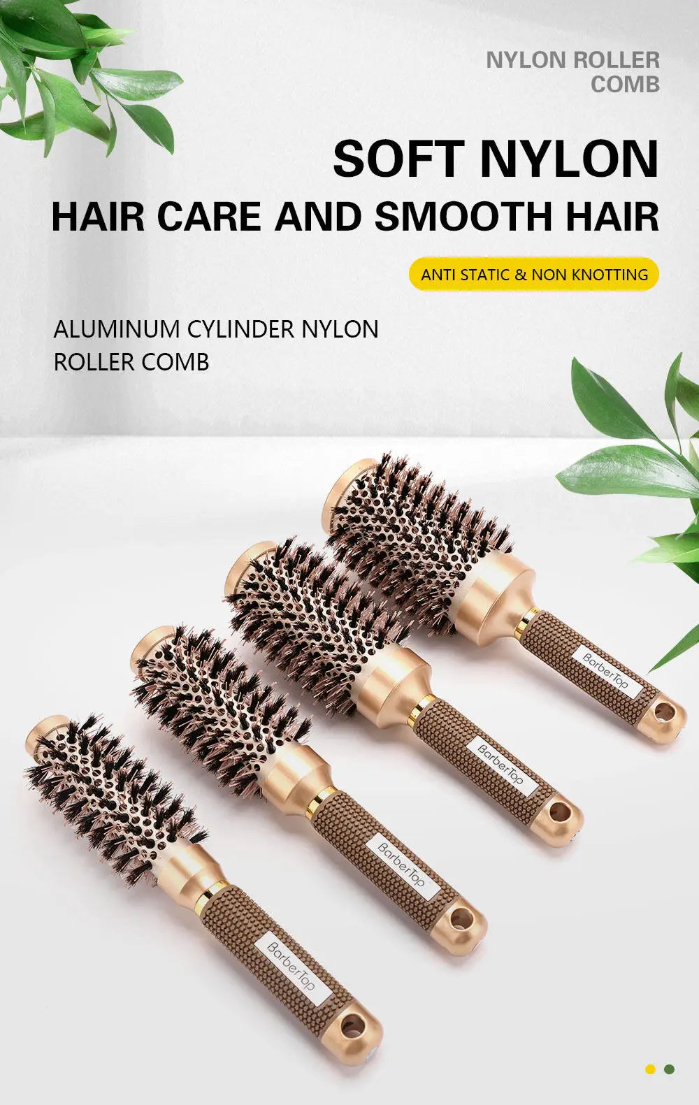 Pro Salon Hairdressing Comb Women's Curling Hairbrush Cylindrical Hairdresser Brushes Barbershop Styling Tool Accessories Tools
